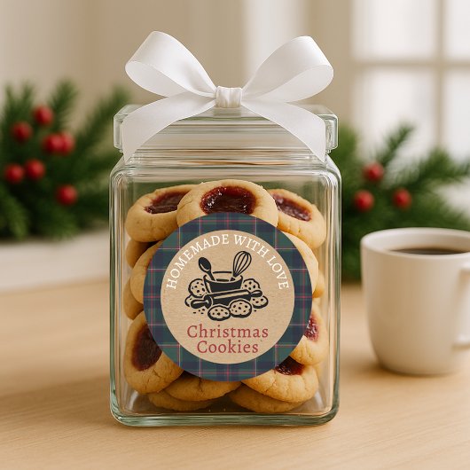 Custom Homemade Christmas Cookies Label Sheet