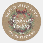 Custom Homemade Christmas Cookies Label Sheet (Voorkant)