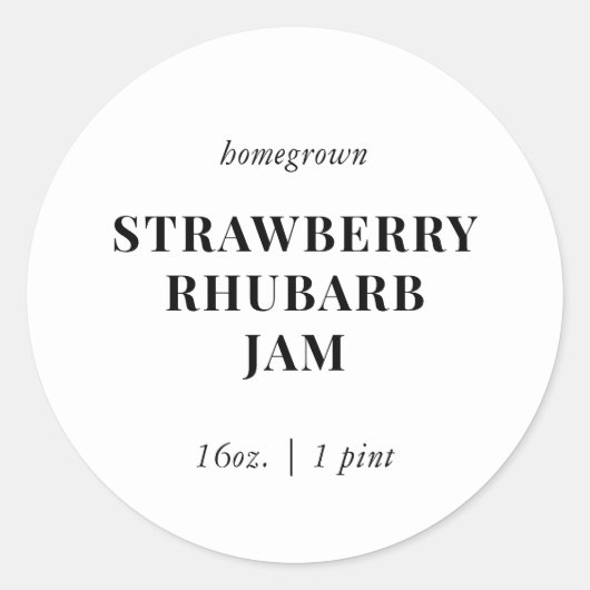 Custom Homemade Food Jar Label (Voorkant)