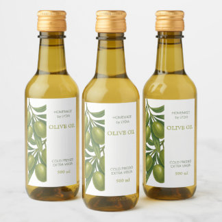 Custom Homemade Olive Oil Label Wijn Etiket