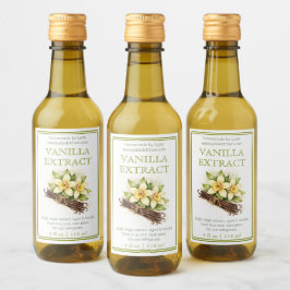 Custom Homemade Vanilla Extract Label Wijn Etiket