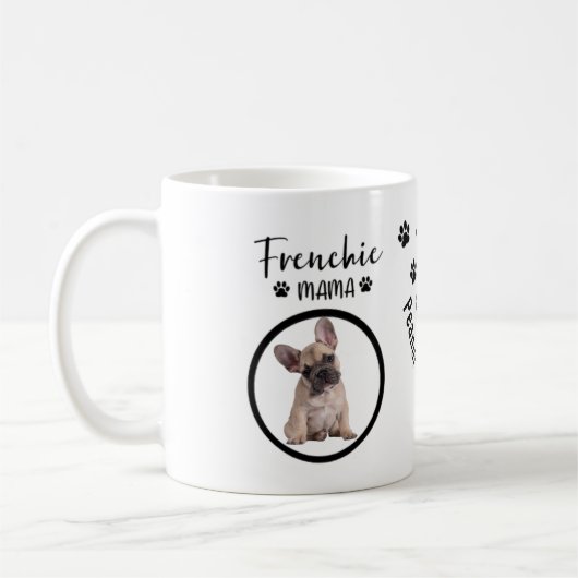 Custom Hond Foto Frenchie Mam Koffiemok (Links)