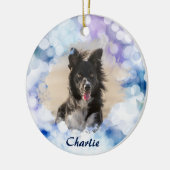 Custom Hond Foto Kerstmis Ornament (Links)