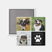 Custom Hond Foto Memorial Collage Keepsake Gift Magneet (Voorkant / Achterkant)