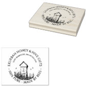 Custom Honey Apiary Stamp met Hive en Bijen Rubberstempel (Gestempeld)