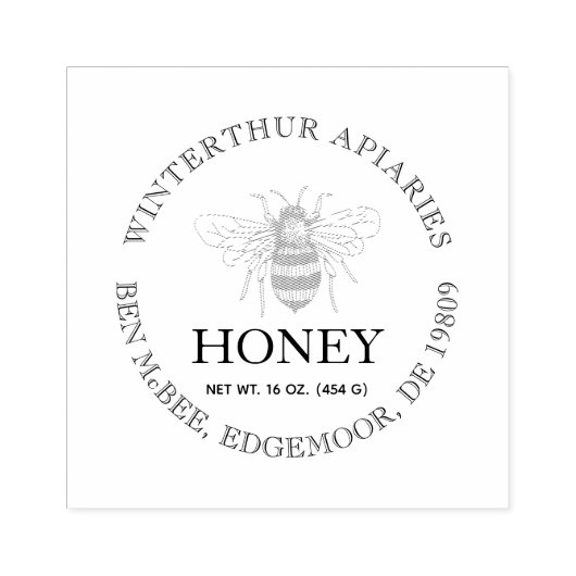 Custom Honey Business Promotional Rubberstempel (Afrduk)