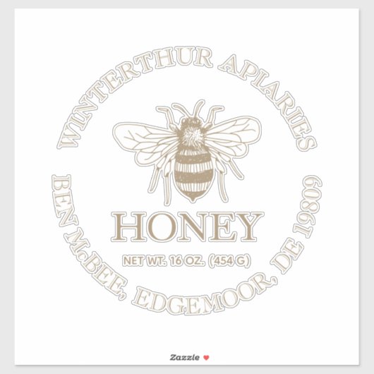 Custom Honey Business Promotional Sticker (Vel)