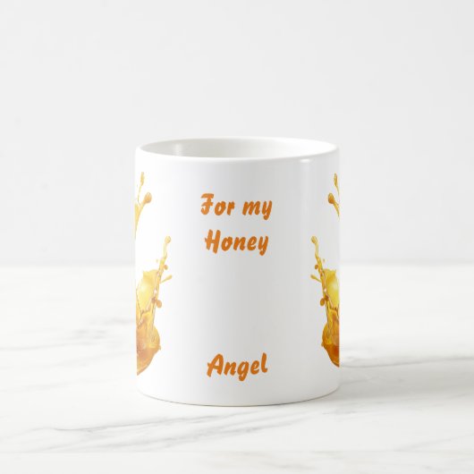 Custom Honey Splash Mok met naam (Center)