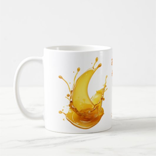 Custom Honey Splash Mok met naam (Links)