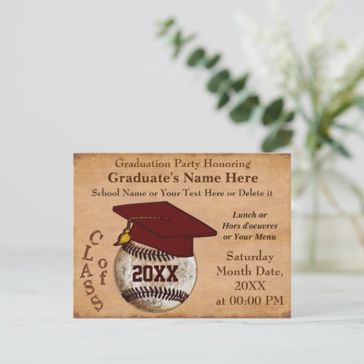 CUSTOM  HONKBAL Uitnodigingen (Staand voorkant)