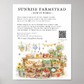 Custom Honor System Farm Stand Sign Poster (Voorkant)