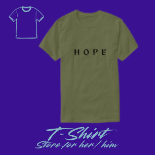 Custom Hope Typografie Mannen T-shirt