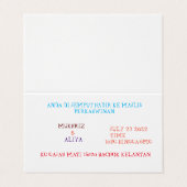 Custom Horizontal Tent Fold Folded Business Card Visitekaartjes (Buitenkant ongevouwen)