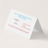 Custom Horizontal Tent Fold Folded Business Card Visitekaartjes (Voorkant)