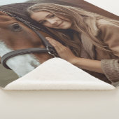 Custom Horse Lover Sherpa Blanket Equestrian Gift Sherpa Deken (3/4)