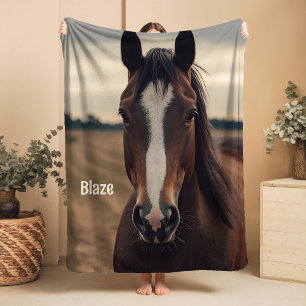 Custom Horse Lover Sherpa Deken Paardensport Gift