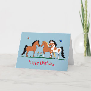 Custom Horse Pals Verjaardag Kaart