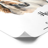 Custom Horse Waterverf Wall Art Poster (Hoek)