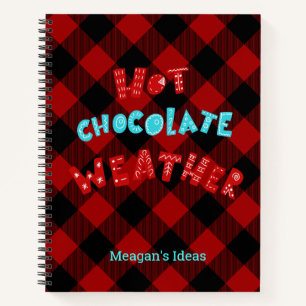 Custom Hot Chocolate Weer Red Buffalo Plaid Notitieboek