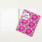 Custom Hot Pink Floral Seamless Pattern  Planner (Display)
