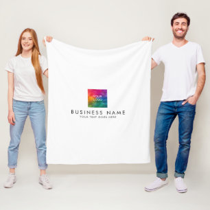 Custom Hotel Motel Hostel Business Logo Sjabloon Fleece Deken