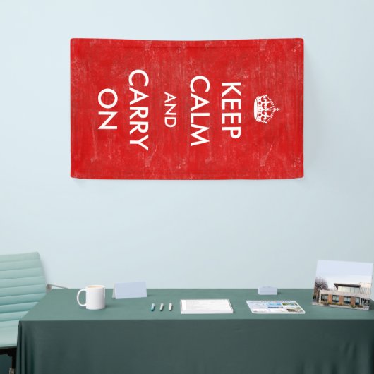 Custom Houd Kalm en Draag Spandoek (Beurs)