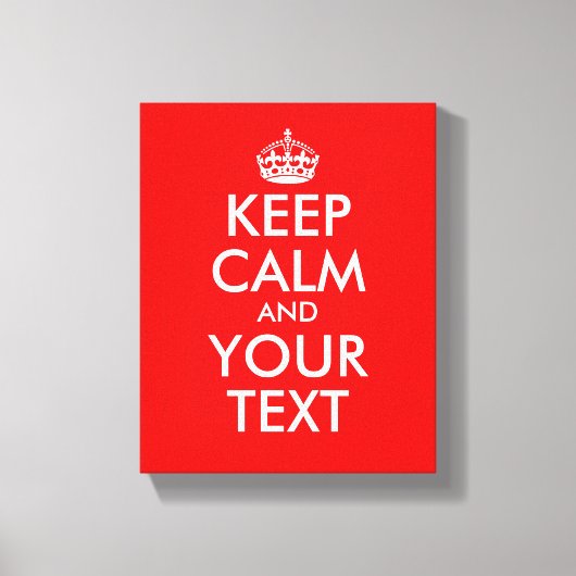 Custom Houd kalme canvas print | Pas het aan! (Voorkant)