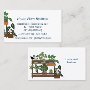 Custom House Plant Business Visitekaartje