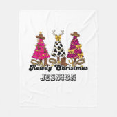 Custom Howdy Christmas Blanket Fleece Deken (Voorkant)