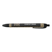 Custom HR Human Resources Leopard Print HR Zwarte Inkt Pen (Bodem)