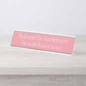 Custom Human Resources Pink Bureau Naambordje (Voorkant)