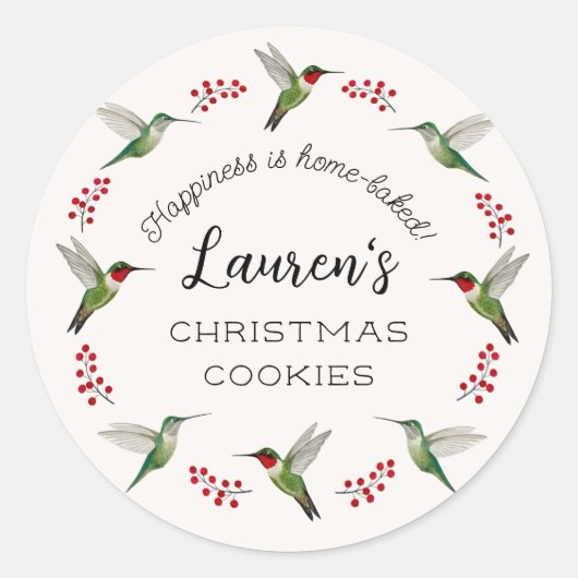 Custom Hummingbird Ronde Sticker (Voorkant)