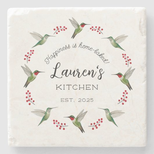 Custom Hummingbird Stenen Onderzetter (Voorkant)