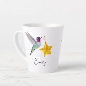 Custom Hummingbirds and Stars Latte Mug (Angle gauche)