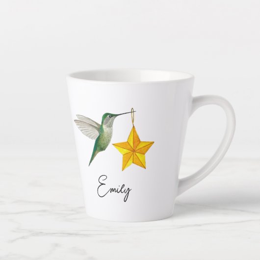Custom Hummingbirds and Stars Latte Mug (Droite)