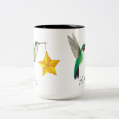 Custom Hummingbirds and Stars Two-Tone Coffee Mug (Centre)