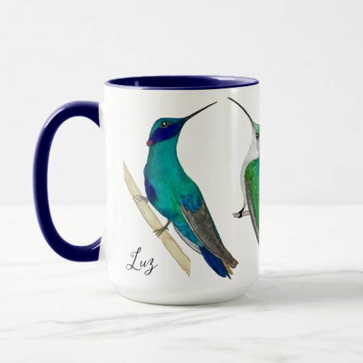 Custom Hummingbirds Mug (Gauche)