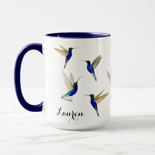 Custom Hummingbirds Mug (Gauche)