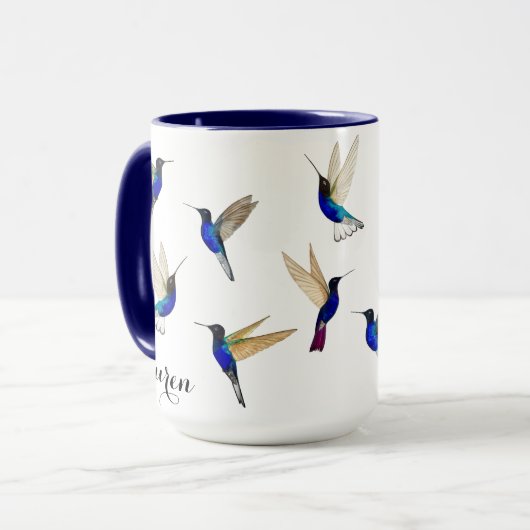Custom Hummingbirds Mug (Devant gauche)