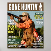 Custom Hunting Magazine Cover, Funny Hunting Gifts Poster (Voorkant)