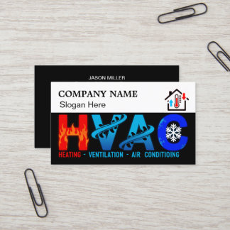Custom HVAC Business Card with Company Logo slog 7 Visitekaartje
