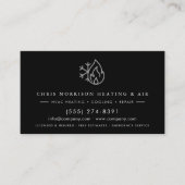 Custom HVAC Services Company Visitekaartje (Voorkant)
