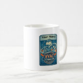 Custom HVAC Technician Cool Polar Bear Mug (Devant droit)