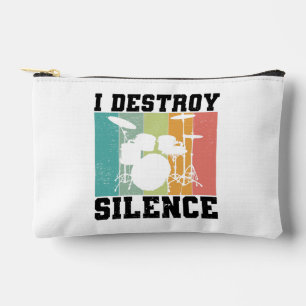 Custom I Destroy Silence Distressed Drummer Retro Etui