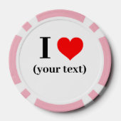 CUSTOM! I Heart Poker Chips - Roze (Achterkant)