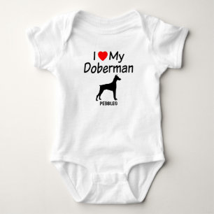 CUSTOM I Love My Doberman Pinscher Dog Romper