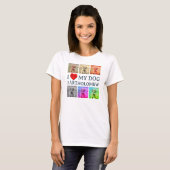 Custom I LOVE MY DOG Pop Art Pet Lover T-shirt (Voorkant volledig)