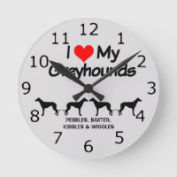 CUSTOM I Love My Four Greyhound Dogs