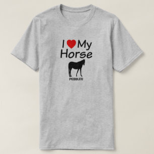 CUSTOM I Love My Horse Silhouette T-shirt