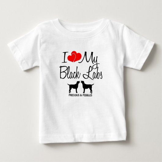 Custom I Love My Two Black Labs (Voorkant)